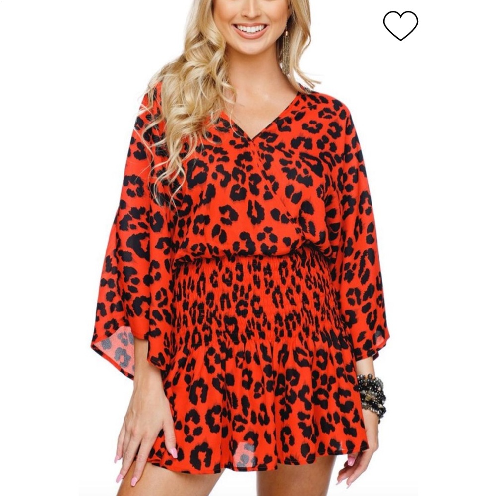 Shop Buddy Love black and red cheetah print mini dress